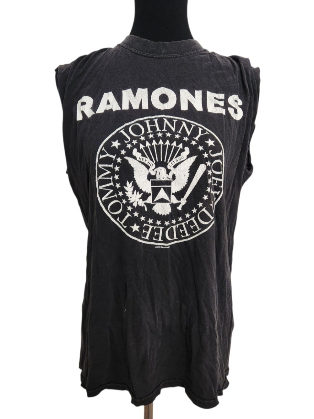 Ramones Black Graphic Sleeveless Band Tee